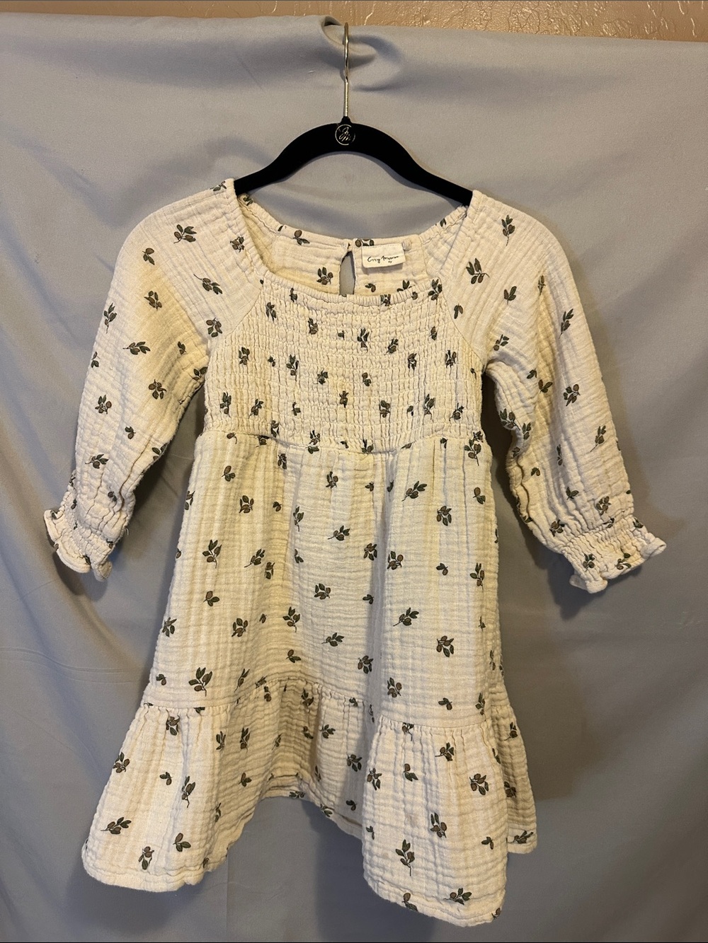 Carter's Cream Floral Smocked Girls' Dress